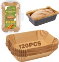 YQL 120PCS Loaf Pan Liners, Non-Stick Disposable Bread Parchment Paper Liners 9x5 for Baking Bread, Pre-formed Rectangle Paper for Bread and Cakes, Air Fryer Liner for Loaf Pan
