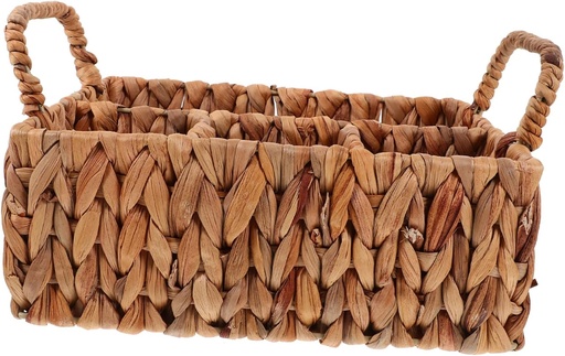 [BRSREEAOCQORQFAV] Cabilock Woven Storage Basket for Home Organization Hyacinth Cutlery Organizer Dividers Practical Tableware Basket for Kitchen and Dining Natural Material Multi-Purpose Use