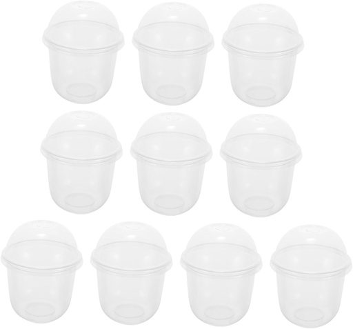 [BRSREYD7BUDWCYLP] DECHOUS 10sets Dessert Cups Lids Thickened Tea Containers for Salads Ice and Beverages Premium Quality for Parties and Events
