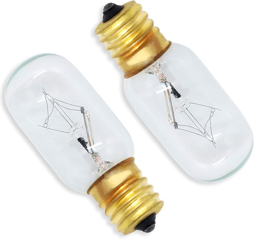 [BRSWGAIYOQNA4C36] AMI PARTS WB36X10003 Bulb 40w 130v Microwave Light Replacement Part Compatible with General Electric Hotpoint Microwave(2pcs)
