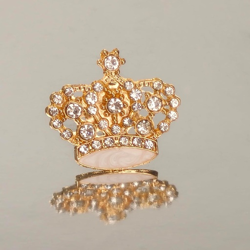 [BRSWY234BZYRMF3P] Pack of 5 Rhinestones Crown Cabinet Knobs-Princess Rose Gold Drawer Pulls with Crystal Look - Single Hole Handles for Girls Room & Nursery Cabinet Drawer Cupboard Dresser(46x42mm)