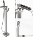 Free Standing Tub Faucet,Brass,Waterfall Water Flow,Bathtub Faucet,Freestanding Bath Faucet for Tub
