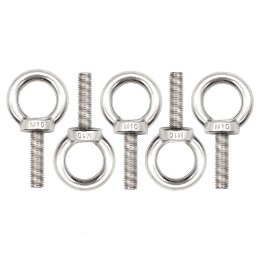 [BRSWGZQCOAOWG3Q6] Eowpower 5 Pieces Stainless Steel M10 x 35 mm Ring Eye Bolts