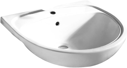 [BRSWIY33AB4QK3TA] American Standard 9960.001.020 Mezzo Semi-Countertop Sink with Single Faucet Hole and Rear Overflow for 13-Inch Minimum Depth Countertop Sinks, White