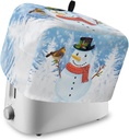Toaster Dust Cover for Kitchen 2 Slice, Christmas Snow Man Bread Maker Covers Toasters for Fingerprint Protector Washable Small Appliance Covers Accessories (12x7.5x8in)