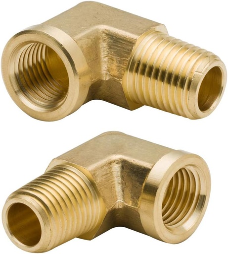 [BRSWGZQNC4OQ43Y7] Legines 1/4 Inch Brass Street 90 Degree Elbow 1/4" NPT Male x 1/4" NPT Female Forged Pipe Fitting (Pack of 2)