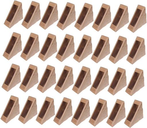 [BRSRAZAFCQBBS3Q2] 50pcs Triangular Window Dessert Boxes for Sandwiches Baking Pastry Packaging Compact Containers for Parties and Events Food to Carry