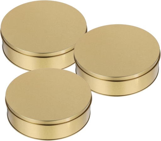 [BRSRACA5BECQY2DF] 3pcs Round Cookie Tins with Lids 6.5-Inch Tinplate Candy Storage Jars for Holiday Baking and Giving Christmas Cookie Containers Decorative Biscuit Boxes