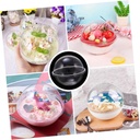 Unomor Plastic Cake Container Ball Shape 10pcs Mousse Ball Cake Storage Portable