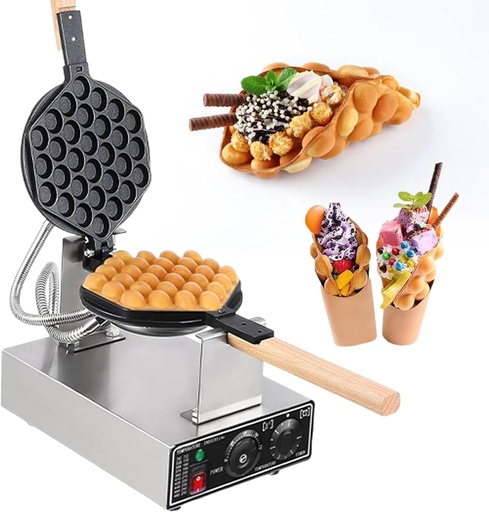 [BRSRAEL4DECQ2GTG] 1400 W Electric Waffle Maker,Kitchen Nonstick Egg Bubble Baking Mold Plate Waffle Maker Pan Tool, Waffle Maker Pan Tool, for Home Commercial Use,SingleHead