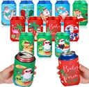 12 Pcs Christmas Can Cooler Sleeves 12 oz Summer Beer Neoprene Can Cooler Sleeves Funny Summer for Beverages Soda Bottles Party Favors
