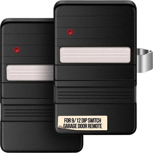 [BRSRAGDYCENREDLX] 2PACK Lucrum for Genie 9 and 12 Dip Switch Garage Door Opener Remote - 390 MHz Genie Dip Remote Replacement for Blue Max Garage Door Opener - Compatible with GT90 GT90-1 ALT90-1 CPT90-1 LDT90