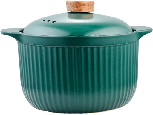 [BRSRAZL2AF6RADQ2] Soup pot slow cooker soup pot high temperature resistant multifunctional casserole household soup pot with lid 2 colors optional(Green,5.5)