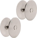 Door Hole Cover Plate, 2-5/8" Diameter Solid Steel, Hole Filler Plate (2, Satin Nickel)