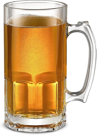 [BRSWYAQLOJ7AEEQ7] LUXU 35 OZ Beer Mugs,Heavy Large Beer Glasses with Handle,Classic Beer Mug glasses,Style Extra Large Glass Beer Stein Super Mug