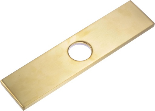 [BRSROBQEOUHGY33P] uxcell 10 Inch Hole Cover Deck Plate Escutcheon for 1 or 3 Hole Bathroom or Kitchen Sink Faucet, Rectangle Faucet Escutcheon, Brushed Gold