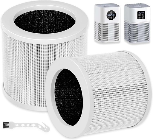 [BRSRAYLYAEIR623H] 2 Pack A1 Replacement Filter Compatible with VEWIOR Air Pu-rifier HQKJ-80,HQSC-50,KOIOS HQKJ-50 Air Purifier,AMEIFU AP01W,H13 True HEPA Air Cleaner Filter for A1 Air Pu-rifier