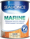 SEAL-ONCE MARINE - 1 Gallon Penetrating Wood Sealer, Waterproofer & Stain. Water-Based, Ultra-low VOC formula for high-moisture areas to protect wood docks, decks, piers & retaining walls.