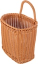 Nursery Decor Imitation Rattan Wall Storage Basket Kitchen Hanging Basket for Living Decorative Shelf