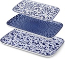 vancasso Porcelain Serving Trays for Party, Serving Platters Set of 3,Serving Dishes for Entertaining, Ceramic Party Trays and Platters for Serving Food, 16"/14"/12" Inch, Series SELENE