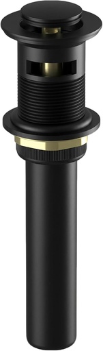 [BRSROEIYAQMR6EYY] All Metal Heavy Duty Bathroom Sink Drain with Overflow, Brass and 304 Stainless Steel Rustproof Vessel Lavatory Vanity Pop Up Drain Stopper, Black