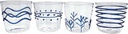 Mariposa Applique Blue Suite of Double Old-Fashioned Cocktail Glass, One Size, Clear