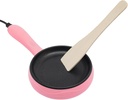 6-Inch Non-Stick Electric Skillet, Hot Pot Electric, 450W Frying Pan, Electric Pot, Pink Mini Hot Pot for Steak,Egg,Dumplings,Sausage