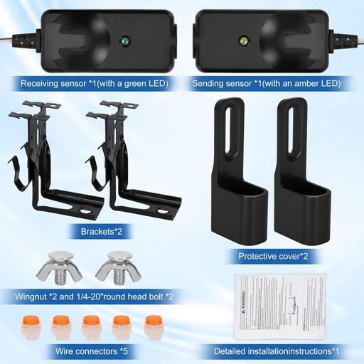 [BRSRAGAZBYCAAGQU] 41A5034 Garage Door Sensor with Sun Shield, Replacement for Liftmaster Chamberlain Craftsman Garage Door Sensors, Protect Garage Door Sensors from Direct Sunlight