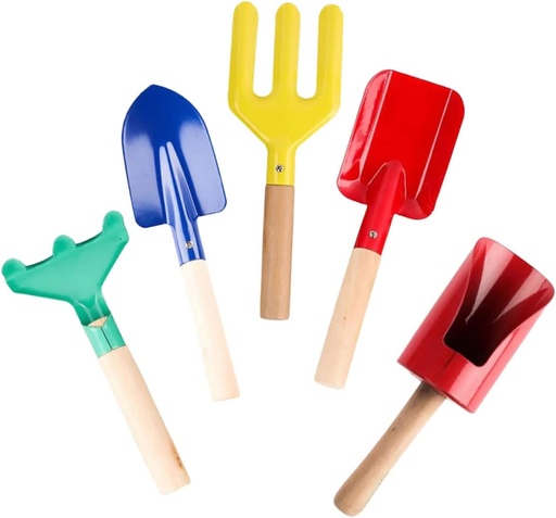 [BRSREH35PIPBUHTD] Garneck 5Pcs Garden Planting Supplies with Ergonomic Handles Labor Tools for Flower Fork Shovel Rake Practical Household Gardening Kit for Bonsai and Small Green Plants