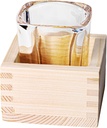1set Japanese Sake Cup with Wooden Box Traditional Glass Saki Cups Elegant Drinkware for Home Office Bars and Parties Easy to Clean Unique Table Decoration