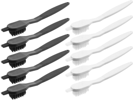 [BRSRMHALCANGMG3G] 10pcs Toothbrush Tiny Tool White Scrubber Appliance Detail Keep Keyboard for Juicer Multipurpose Kitchen Micro Soy Crevice Gap Black Cleaning Cap