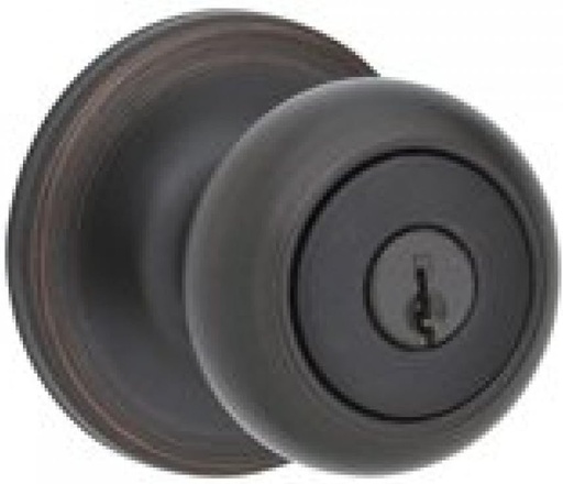 [BRSWIYIQCRYW2HL4] Kwikset 94002-536 Cove Keyed Entry Knob in Venetian Bronze