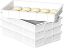 Dough Proofing Box, Commercial Stackable Pizza Proofing Dough Trays (23.75 x 16.25 x 3.8 Inches), White, 4 Pack