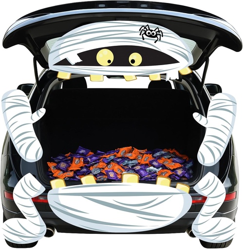 [BRSREGAFCICWGCYV] PARTYLOU Trunk or Treat Car Decorations Kit for SUV, Halloween Mummy Trunk or Treat Car Decorations Kit, Outdoor Halloween Garage Door Decorations