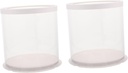 HAKIDZEL 2pcs Cake Box Portable Birthday Cake Carrier Transparent Lid for Storing and Transporting Desserts for Celebrations