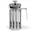 LIMEI-ZEN Coffee Press Glass Press Pot Stainless Steel Filter Press Coffee French Filter Press Heat-resistant Tea Maker Coffee Maker (Color : Silver, Size : 350ml) having a coffee