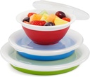 Progressive Prepworks Thinstore Collapsible Prep/Storage Bowls with Lids - Set of 3