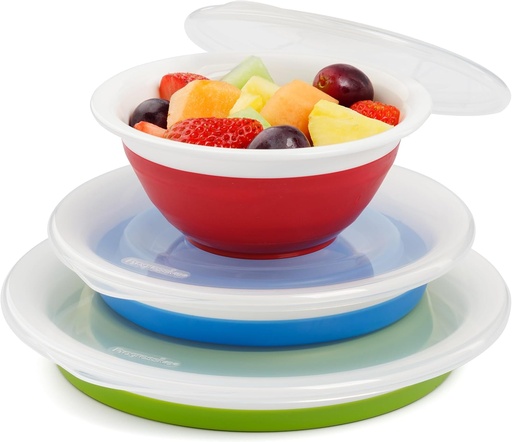 [BRSWIHYABV7GME3C] Progressive Prepworks Thinstore Collapsible Prep/Storage Bowls with Lids - Set of 3
