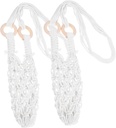 BEBEMOKO 2pcs Decorative Hanging Basket Kitchen Fruit Hammock Hanging Storage Basket Wall Decor Decorative Net Bag Macrame Wine Bottle Carrier Cotton Wine Bottle Hanger