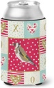 Caroline's Treasures CK5512CC Gold Finch Love Can or Bottle Hugger, Red Cooler Washable Drink Sleeve Collapsible Beverage Insulated Holder, Can Hugger, Multicolor
