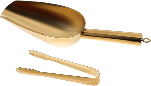 [BRSREYLYCQCQI2TP] Garneck Stainless Steel Ice Cube Shovel Clip Set Kitchen Bar Tools Food Tongs Heavy Duty Ice Scoop for Parties and Events Dishwasher Safe