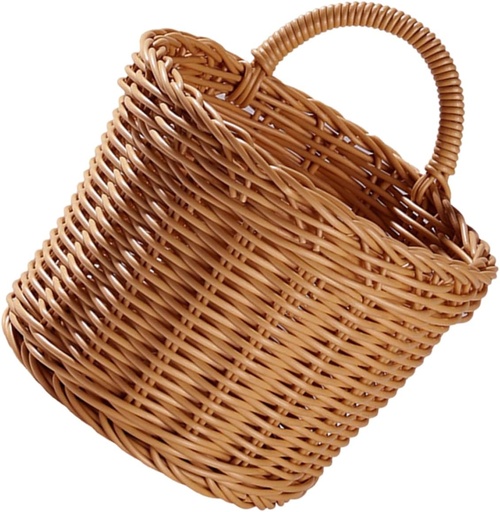 [BRSRACA2CENQ2ETH] LIFKOME Imitation Woven Kitchen Storage Basket Handle Wall Hanging Vegetable Organizer for Onions Garlic and Spices Stylish Decorative Storage for Home and Kitchen