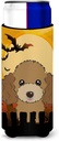 Caroline's Treasures Halloween Chocolate Brown Poodle Michelob Ultra Koozies for Slim Cans, Multicolor