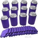 Neoprene Reversible Can Cooler Collapsible Sleeves for 12oz Cans - 25-Pack - Blank Design for any Event - Dual Sided Insulation Keeps Your Drinks Cool!