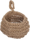 Bohemian Style Wall Basket for Kitchen Storage Small Woven Hanging Basket for Onion Garlic Vegetables Fruits Easy to Install Mesh Design for Home Decor and Pantry Organization