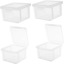 SEWOART 4pcs Bread Box Airtight Plastic Storage Container for Kitchen Counter Versatile Organizer for Bread Spices and Essentials Design for Easy Visibility