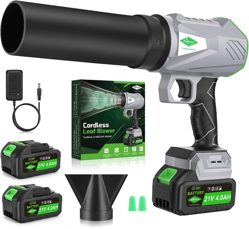 [BRSREFD2CUHBQEQZ] Leaf Blower Cordless with Battery and Charger,1000,000 RPM, 395CFM 1000G Power, Lightweight Handheld Design, Extended Nozzle,Blower for Patio Cleaning,Car Blowing Water, Blowing Leaves and Dust