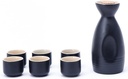 ZMQJEQANBG Refineness Sake Set, Ceramic Ceramic Crafts Wine Glasses Saki Cups for Cold/Hot/Shochu/Tea/C/One Size Warmer(E)