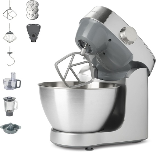 [BRSROBAHBAFBGE35] Kenwood Prospero+ KHC29A.O0SI Kitchen Processor, Kitchen Gadgets and Appliances, Stainless Steel Bowl 4.3 L, with K Mixer, Hook and Whisk, Glass Mixer, 3 Disc Food Processor, Citrus Press and Scale