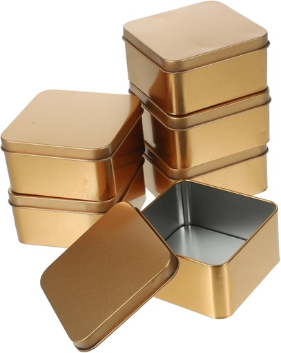 [BRSREYINBV6A2F3G] Zerodeko 10pcs Square Tinplate Storage Box Versatile Candy Jar Tea Container Metal Canisters for Home Organization for Biscuits Sweets and